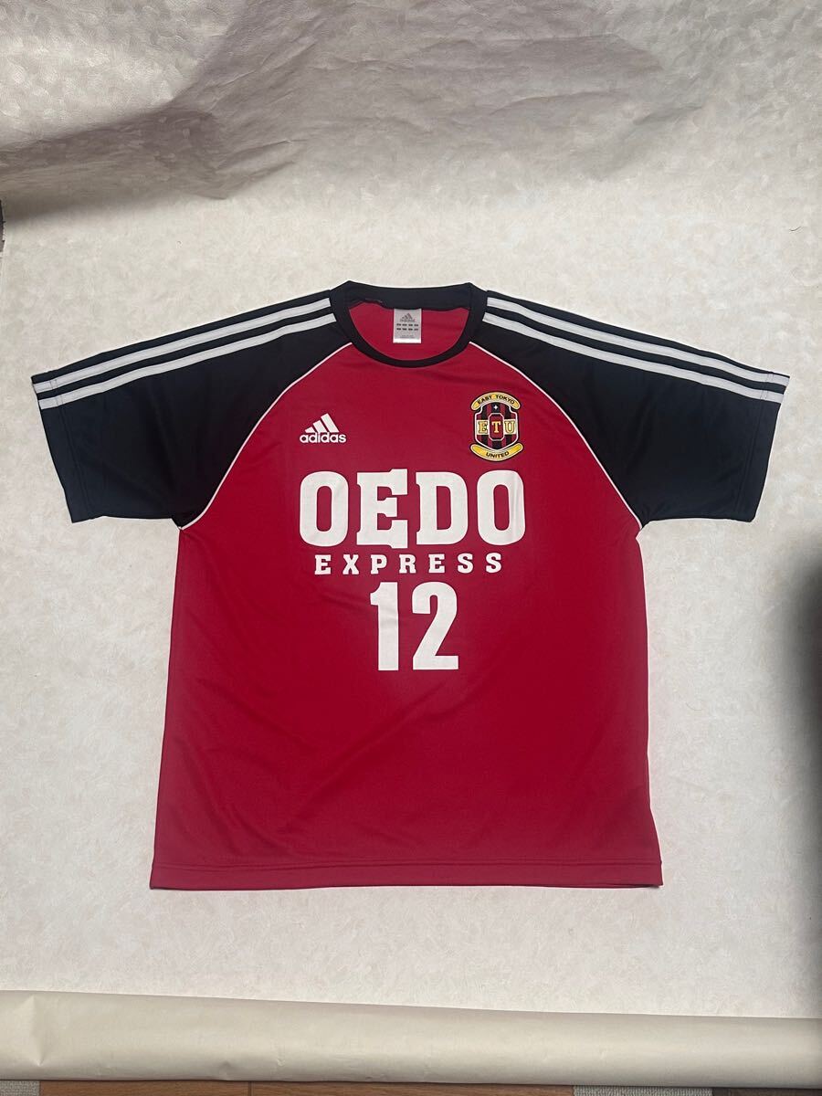 ジャイアントキリング　adidas コラボ　ユニフォーム　　練習(xí)著　アップ著　サポーター　サイズ　ジャイキリ　サッカー　 半袖シャツ