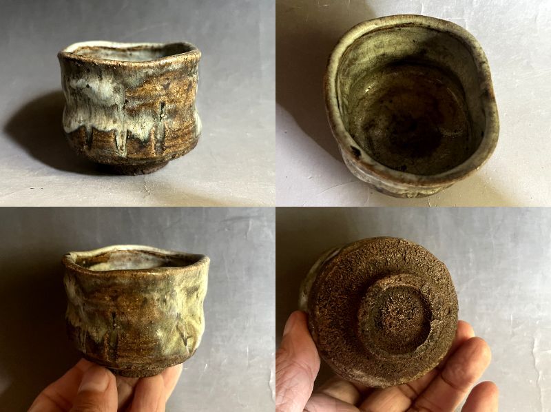 #(94) утро . Karatsu . минут . форма чашечка для сакэ старый высота брать серия внутри штук . guinomi ( старый Karatsu супер название товар ) чашка саке sake кубок редкий посуда для сакэ вид старый изобразительное искусство времена предмет антиквариат товар collector место магазин товар #