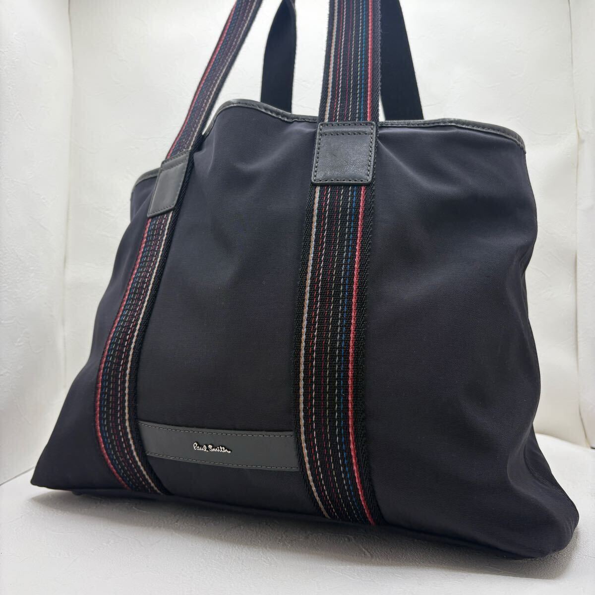 希少 ポールスミス トートバッグ 特大 超大容量 サイズ可変 マルチストライプ Yahoo!オークション - 美品/大容量 ポールスミス Paul Smith