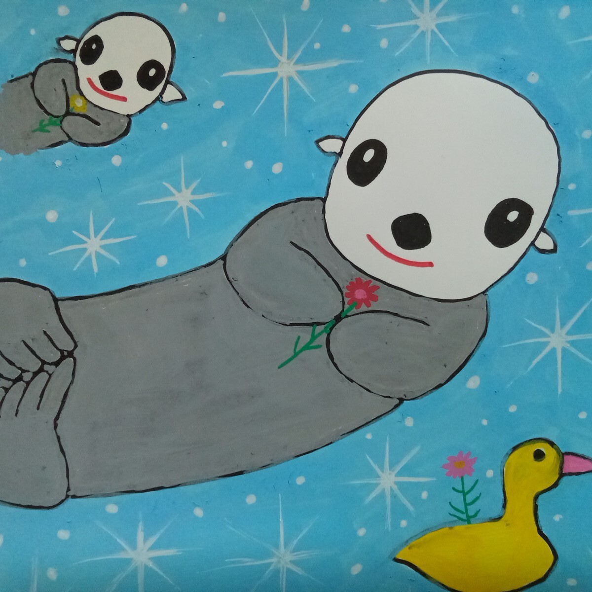 B5 оригинал ручные иллюстрации морской бобр B5 оригинал ручные иллюстрации морской бобр