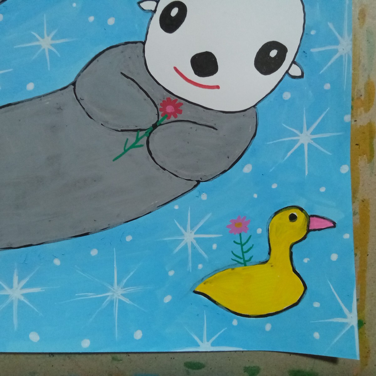 B5 оригинал ручные иллюстрации морской бобр