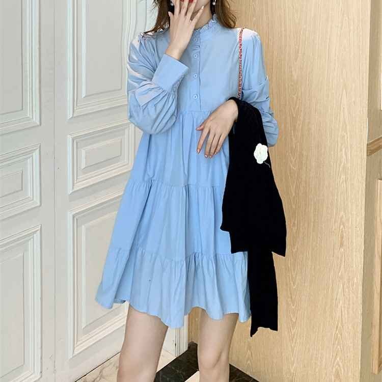 2 point set stole + One-piece lovely series casual miniskirt height S blue 