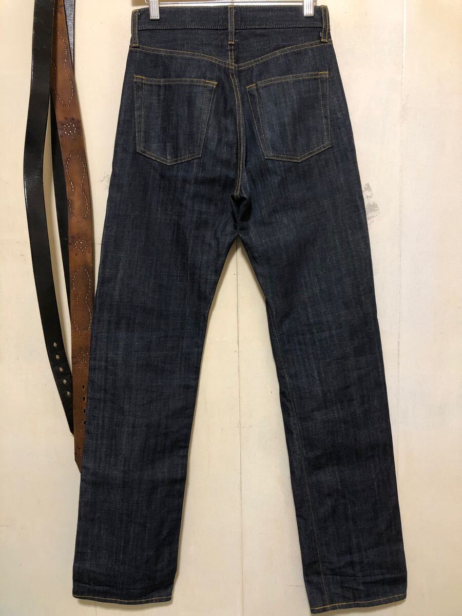 オールドユニクロ　Old Uniqlo RING DENIM リジットデニム ストレートジーンズ　 27 アウトサイドシーム脇割　裾チェーンステッチ　