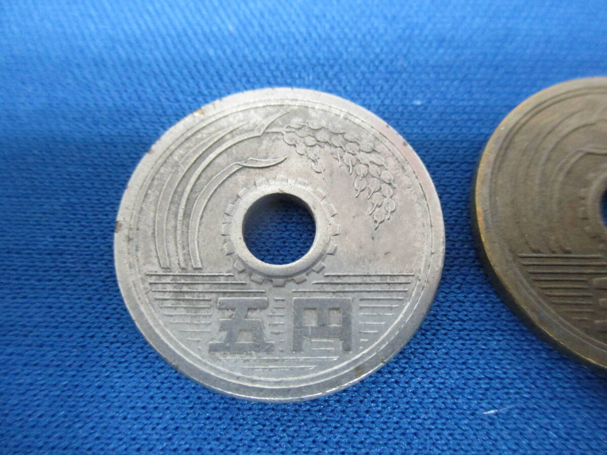 銀色 5円硬貨 五円玉 昭和三十九年 シルバー エラーコイン