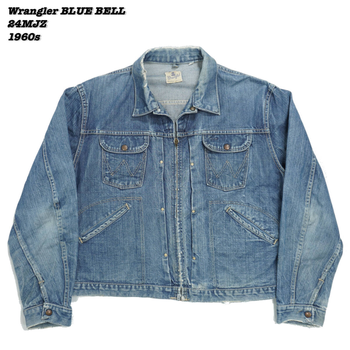 Wrangler BLUE BELL 24MJZ DENIM JACKET 1960s JA24170 Vintage Wrangler BLUE BELL 24MJZ DENIM JACKET 1960s JA24170 Vintage