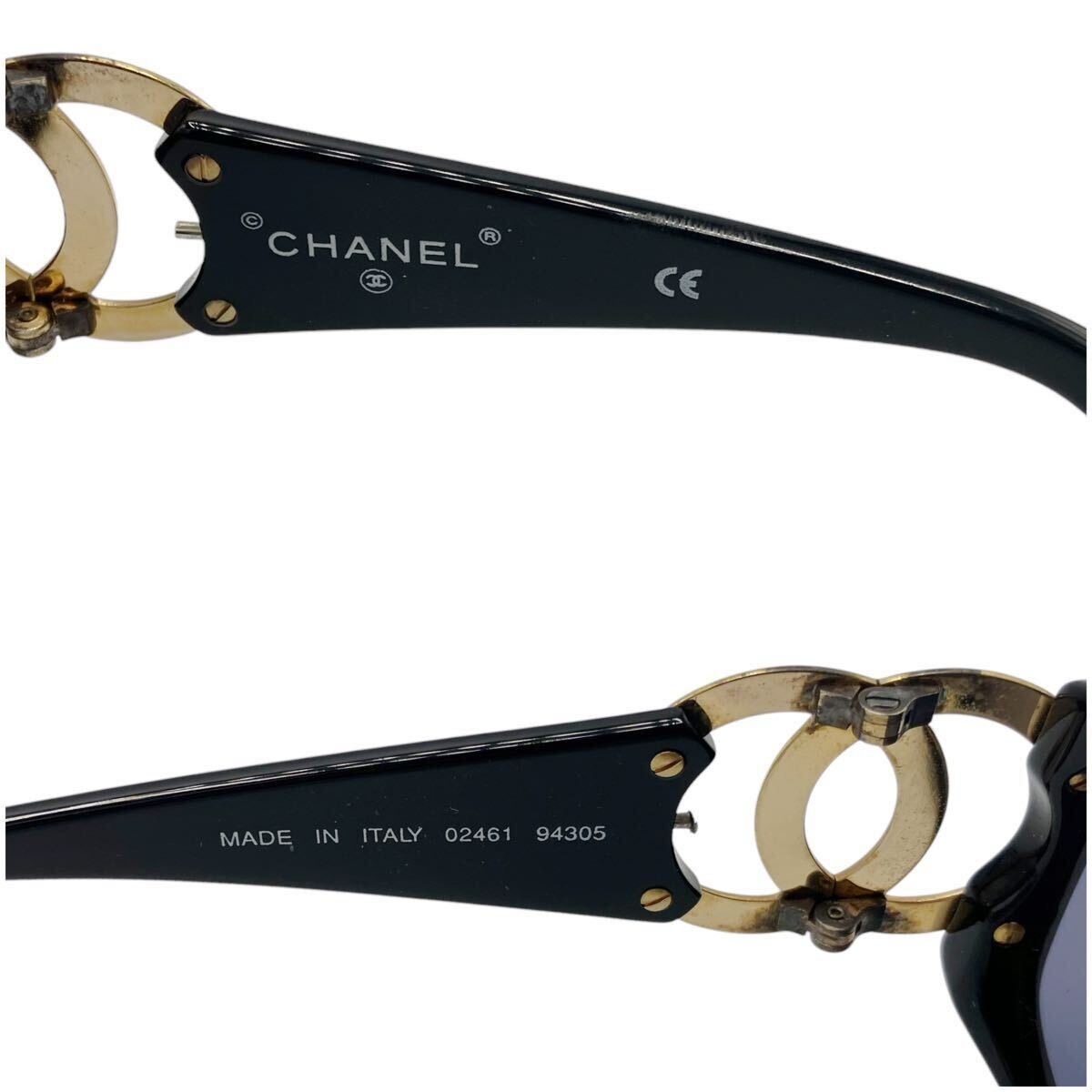 良品】シャネル CHANEL 02461 ココマーク サイドロゴ サングラス