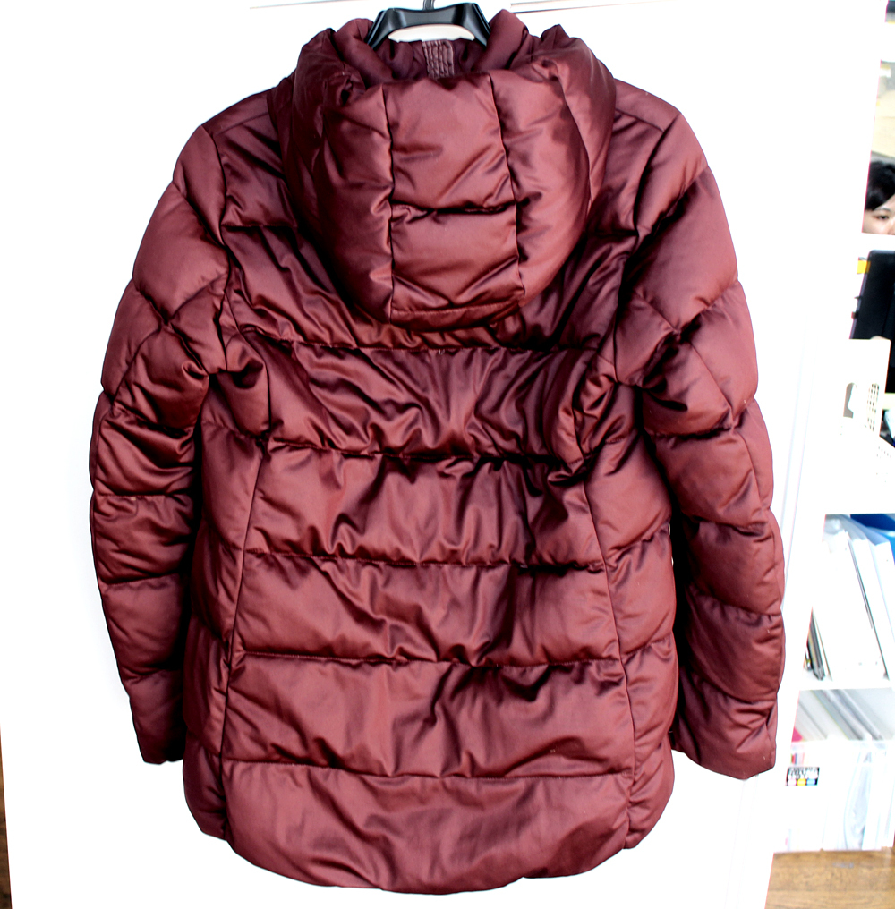 【UNIQLO】ユニクロ ストレッチダウンコート ダウンジャケット L ボルドー_画像2