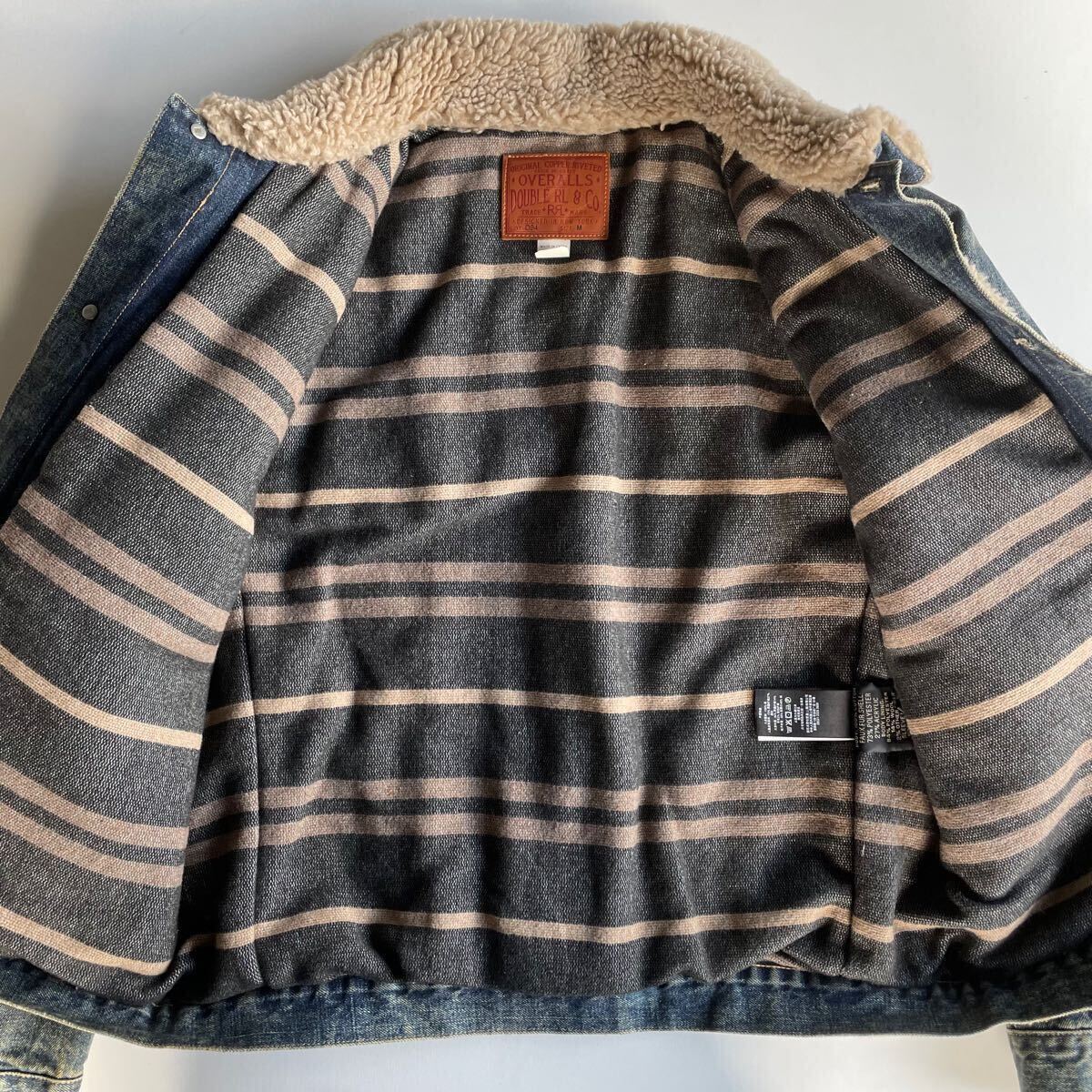 名作】RRL “Denim Grizzly Jacket” M デニム グリズリー 名作】RRL “Denim Grizzly Jacket” M デニム グリズリー