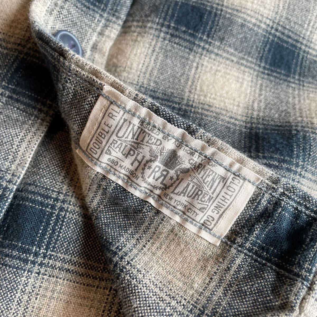 キムタク着】RRL “Ombre Work Shirt” L オンブレ チェック キムタク着】RRL “Ombre Work Shirt” L オンブレ チェック