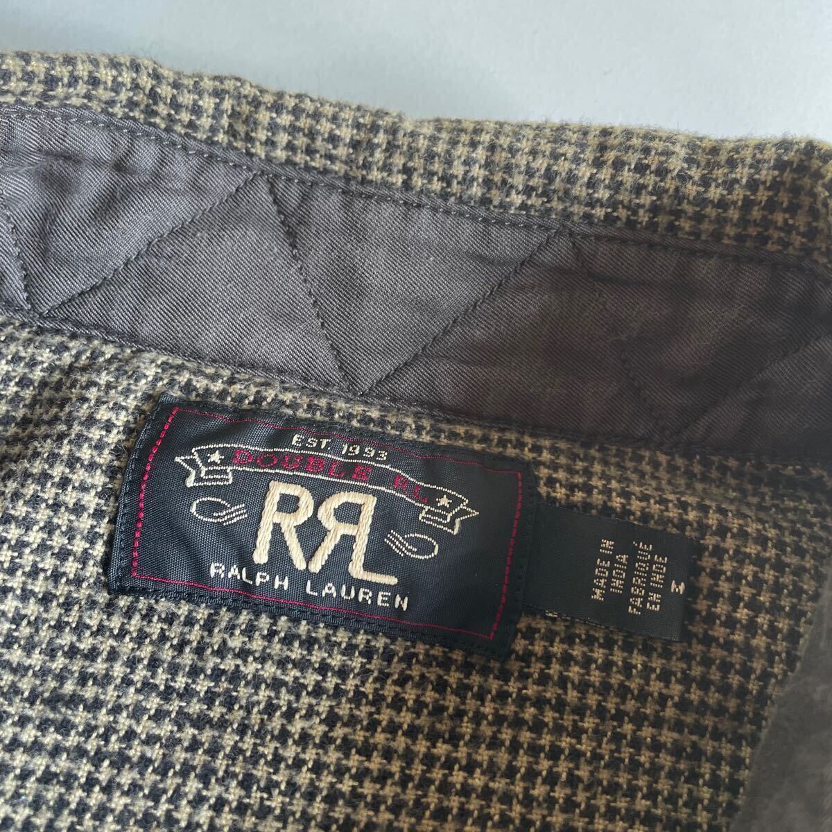 キムタク着】RRL “Houndstooth Twill Work Shirt” M 千鳥格子 キムタク着】RRL “Houndstooth Twill Work Shirt” M 千鳥格子