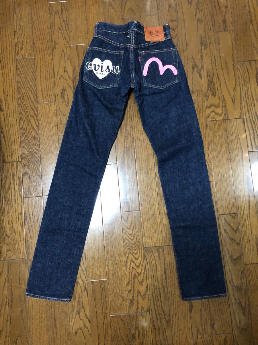 濃紺　美品　EVISU エヴィス 2000 24×35 デニム　カモメ　ドンナDonnaマーク　日本制