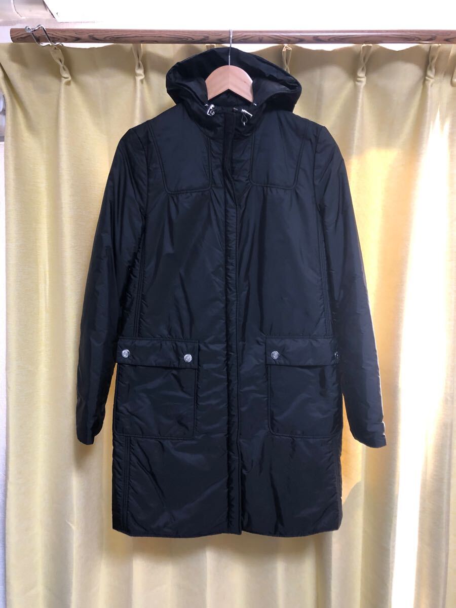  прекрасный товар JIL SANDER NAVY/ Jil Sander темно-синий линия Польша производства нейлон с хлопком пальто чёрный 