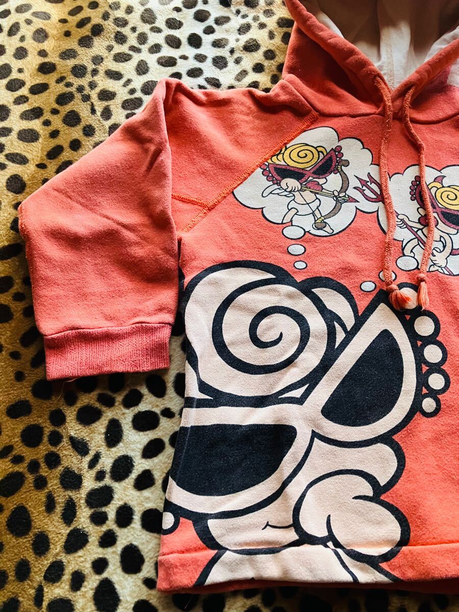 12 HYSTERIC MINI ヒステリック ミニ 長袖 パーカー 100サイズ オレンジ 子供服 キッズ kids ジュニア Jr. 男の子 女の子 アウター 男子_画像3
