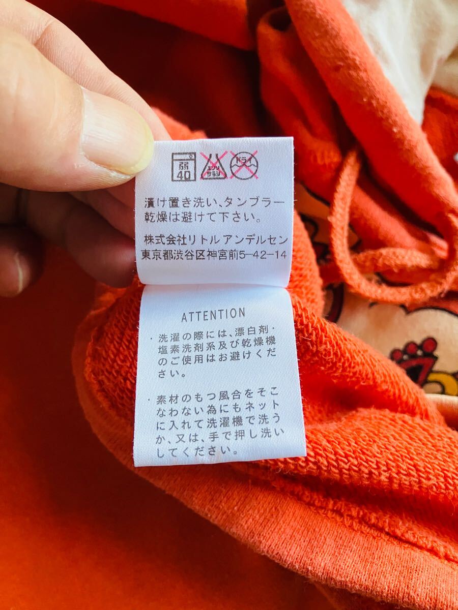 12 HYSTERIC MINI ヒステリック ミニ 長袖 パーカー 100サイズ オレンジ 子供服 キッズ kids ジュニア Jr. 男の子 女の子 アウター 男子_画像9