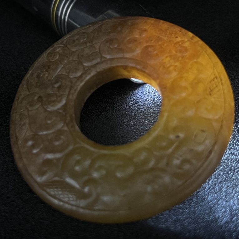 唐物 古玉彫 和田玉 竜紋玉璧 高古玉 細密細工 時代物 唐物 古玉彫 和田玉 竜紋玉璧 高古玉 細密細工 時代物