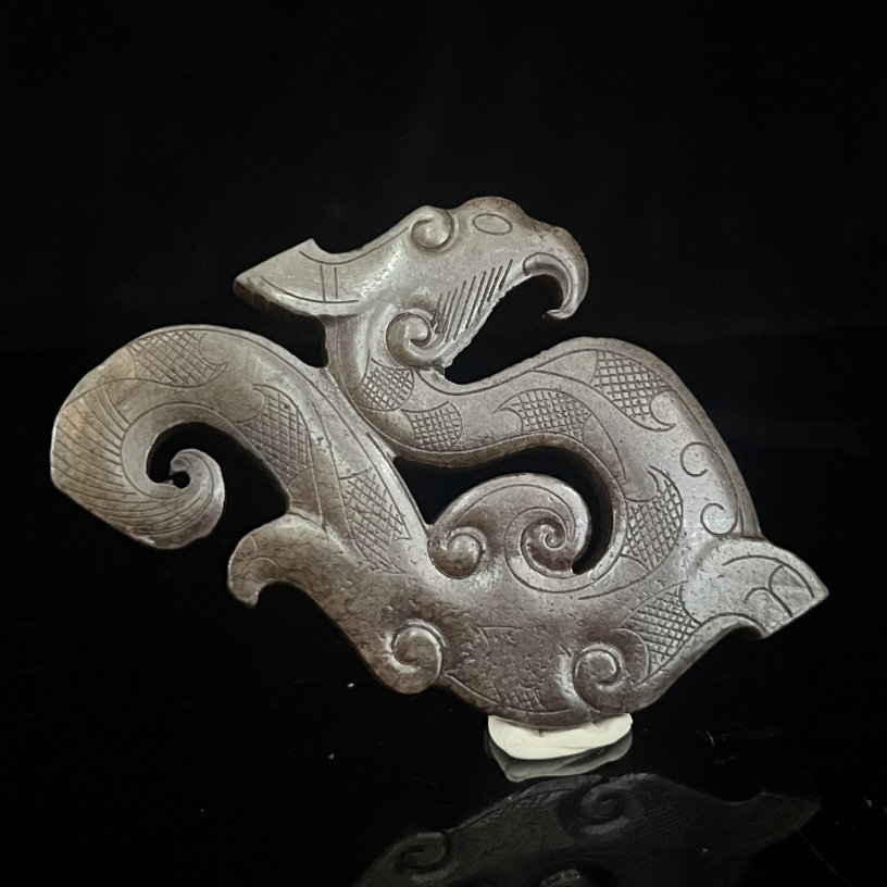 旧蔵 高古玉 古玉彫 和田玉 鳳佩 細密細工 時代物 中国古美術 古 旧蔵 高古玉 古玉彫 和田玉 鳳佩 細密細工 時代物 中国古美術 古