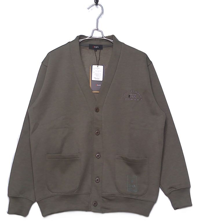 即決■★MR.VAN★■裏起毛 スウェットカーディガン:SIZE=L