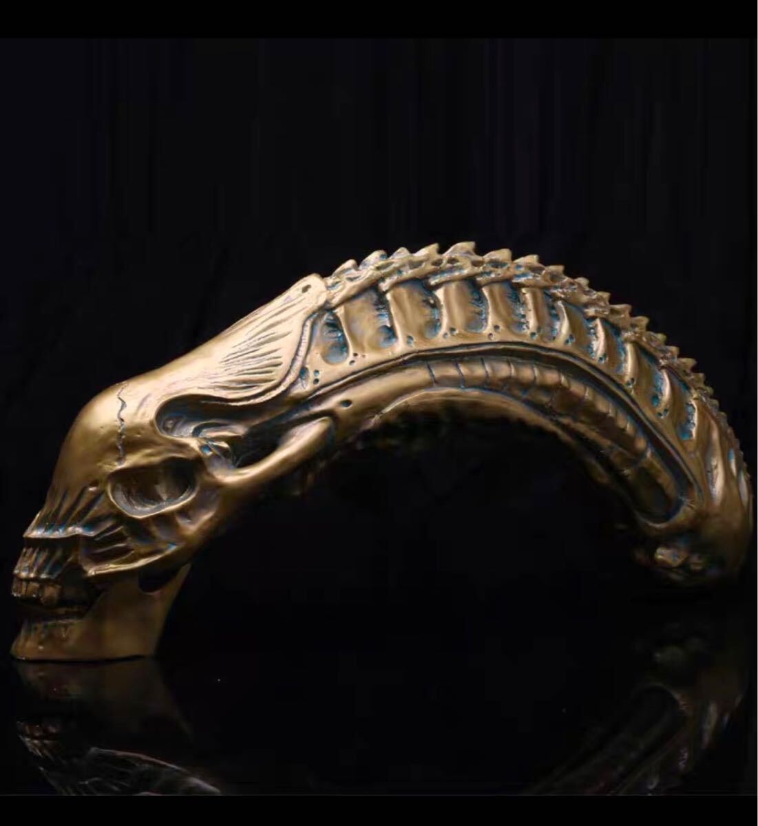 エイリアン スカルモデル 漆黒金塗 骨 標本 リアルモデル 懐かしい エイリアン スカルモデル 漆黒金塗 骨 標本 リアルモデル 懐かしい