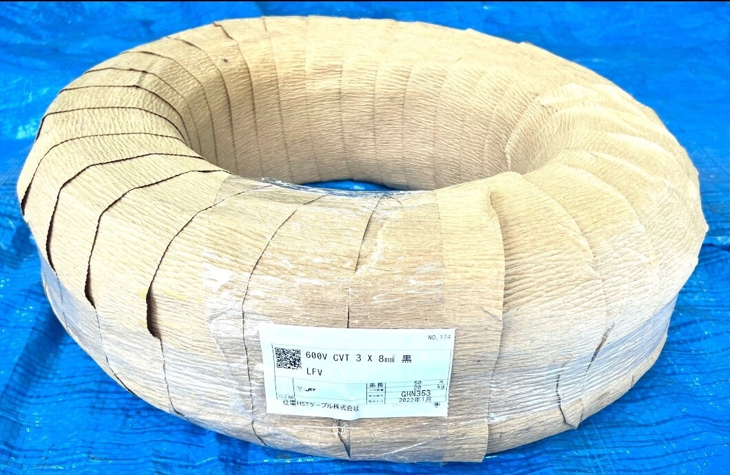 在庫限り無くなり次第終了 CVT ケーブル 8sq ×3芯 50m 新品 住電 在庫限り無くなり次第終了 CVT ケーブル 8sq ×3芯 50m 新品 住電