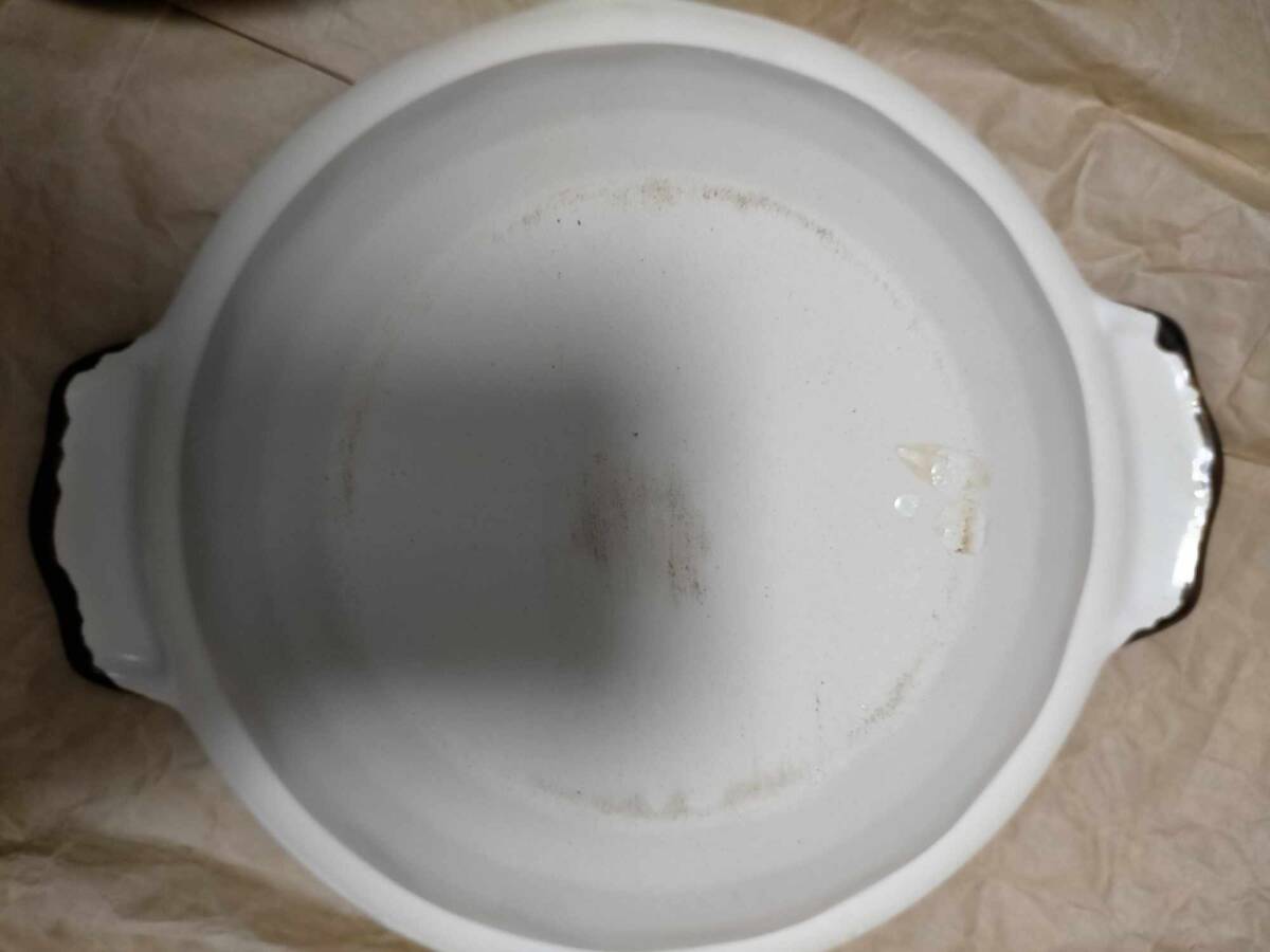 昭和 レトロ 土鍋 取り皿 小皿 山海の珍味と共にしのぶふる里 Word feast fit for a king hometown japanese Clay pot