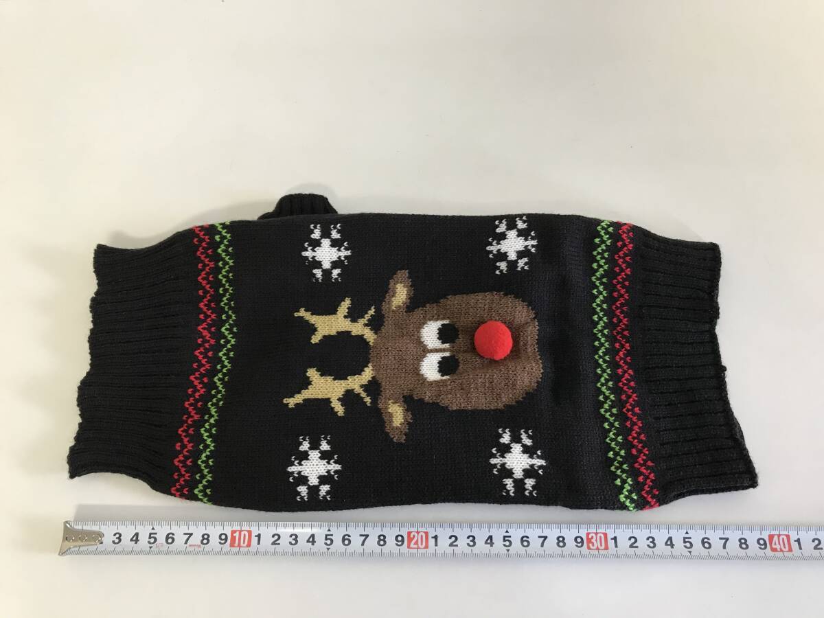  Christmas price dog. clothes / unused M small size dog reindeer knitted black Christmas present winter clothes dog for pet unused Junk possible 