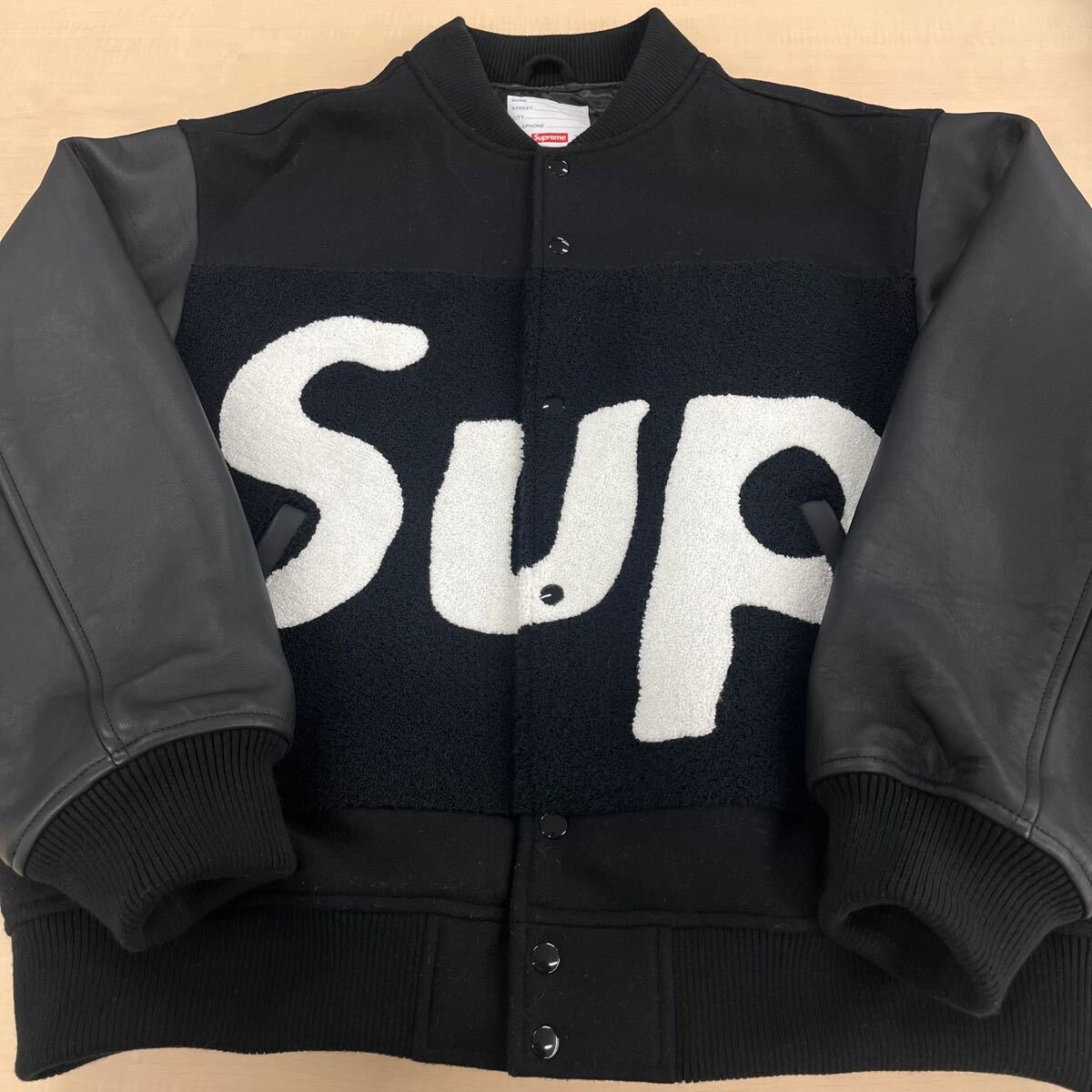 Supreme Big Logo Chenille Varsity Jacket Black XLサイズ Supreme Big Logo Chenille Varsity Jacket Black XLサイズ
