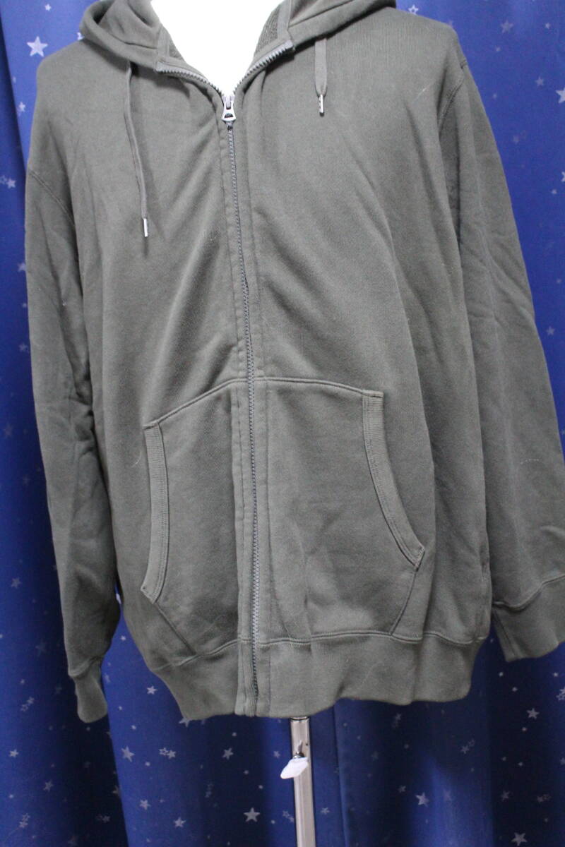 ■送無■ユニクロ■スウェット　フルジップパーカー■3XL（4L相当）■色　カーキ■新品未使用品■タグなし■