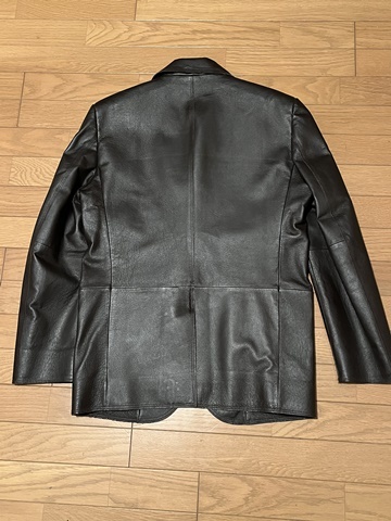 豚革　comme ca ism 黒 レザーブルゾン　アンティーク加工 pig leather zip blouson COMME CA ISM size M | 古着屋border