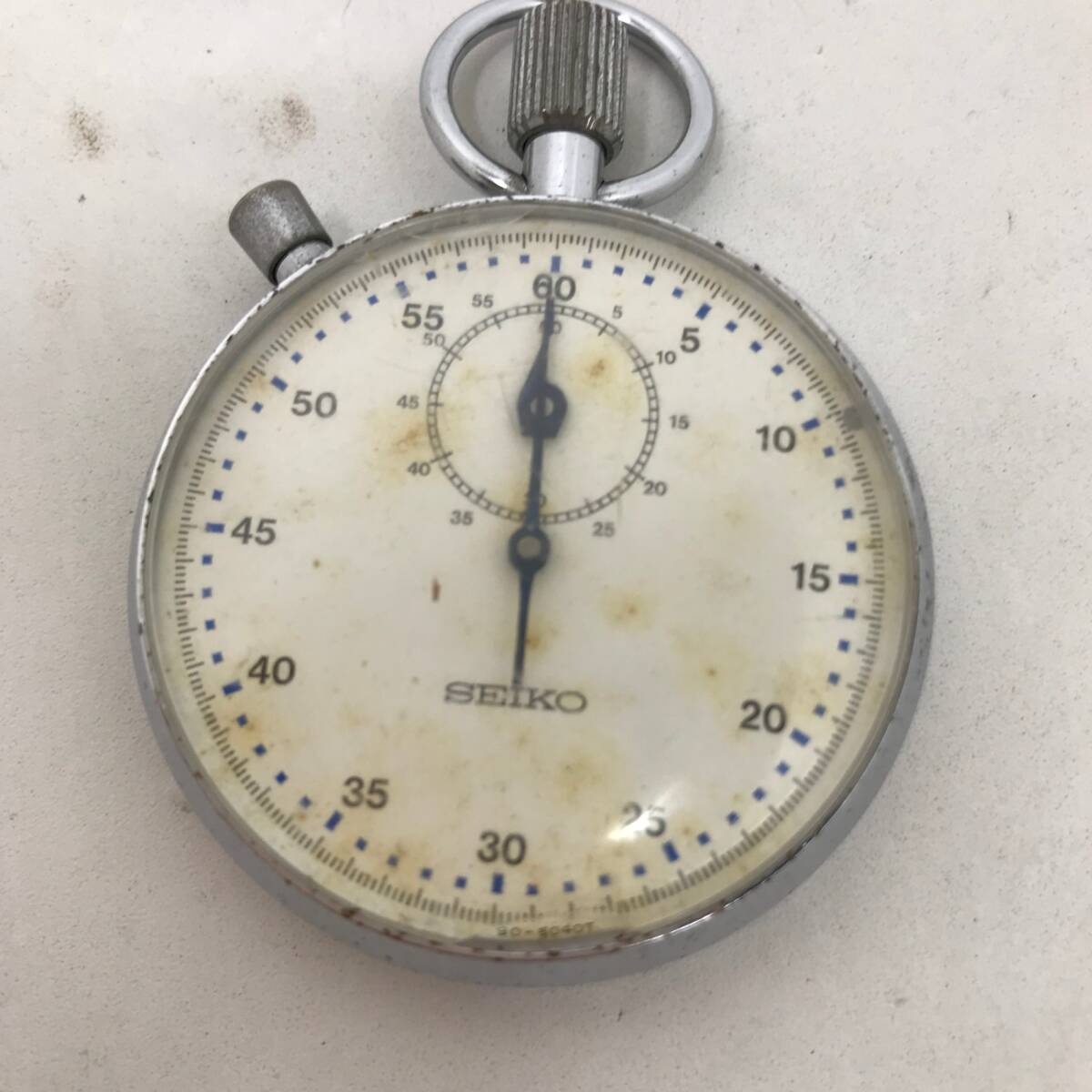 ‡0821 SEIKO セイコー ストップウォッチ レトロ 昭和 90-5040T 白文字盤 アンティーク 機械式 コレクション