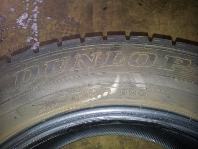 225/60/17 スタッドレスタイヤ 2024年 中古 4本セット ダンロップ ウインターマックスWM02 7分 ※個人宅には発送不可 ☆即決_画像8