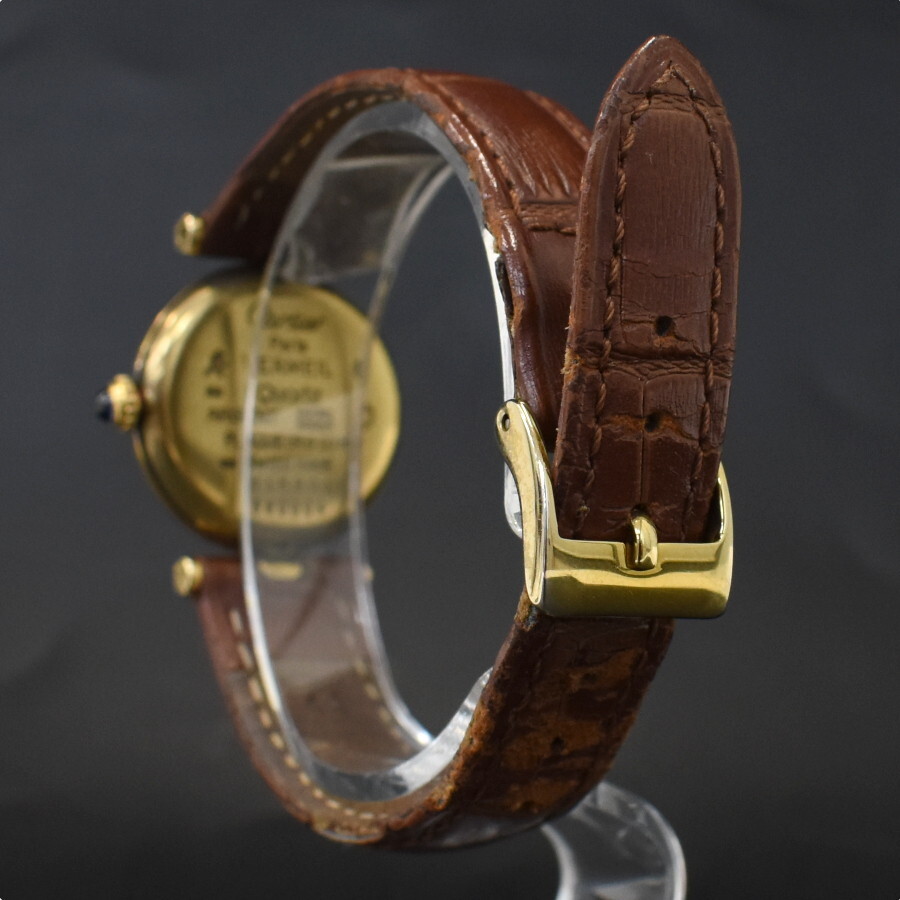 1円 ◎稼働品 美品 Cartier カルティエ レディース腕時計 マスト