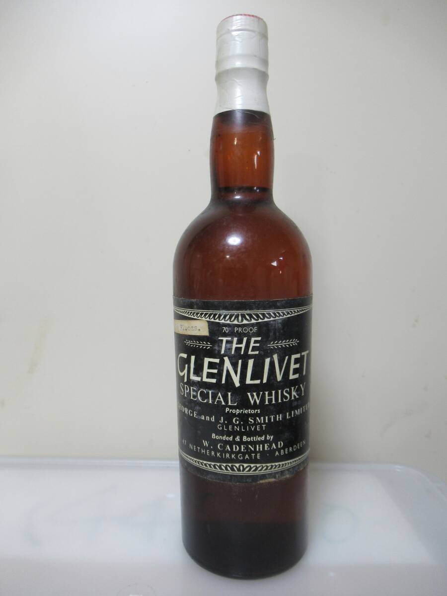 b001◆◆グレンリベット 70PROOF 26 2/3FL.OZS　超稀少オールド 創成期ボトリング/ケイデンヘッド◆◆_画像1