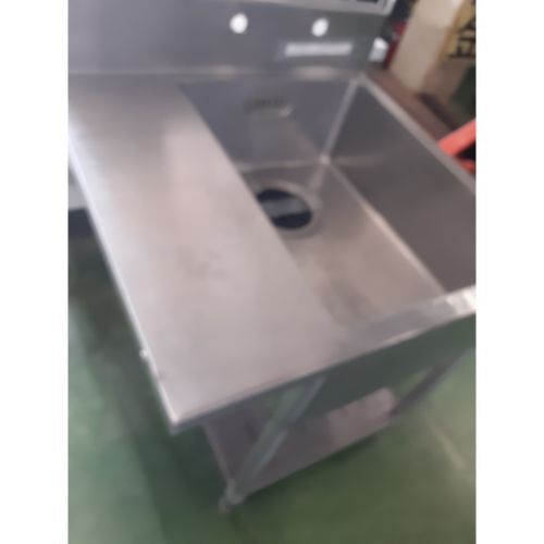 一槽シンク 台付き BGあり 業務用 中古/送料別途見積_画像1