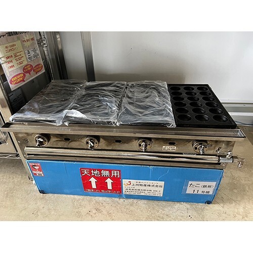 たこ焼き機 18穴4連(調理道具セット) TS-184H プロパンガス 業務用 中古/送料別途見積