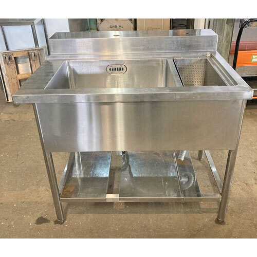 一槽ソイルドシンク ゴミカゴ付き 業務用 中古/送料別途見積 一槽ソイルドシンク ゴミカゴ付き 業務用 中古/送料別途見積