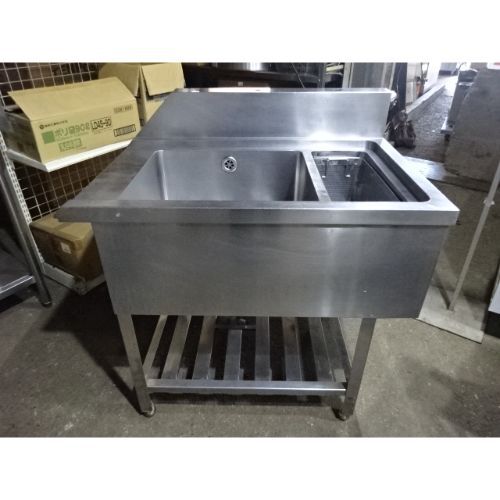 ソイルドシンク ゴミカゴ付き 左引っ掛け DDW-DE6用 BGあり 業務用 中古/送料別途見積