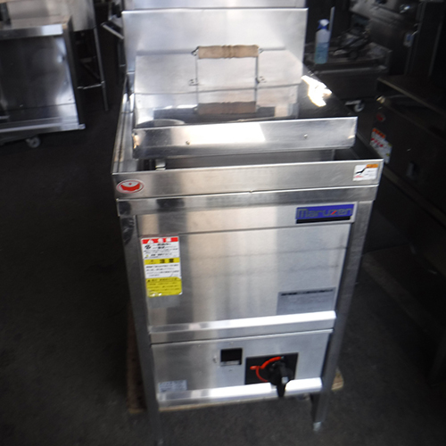 ガス式自動ゆで麺機（新品未使用） マルゼン ガス式涼厨自動ゆで麺機 ゆでカゴ4つ 幅600×奥行600×高