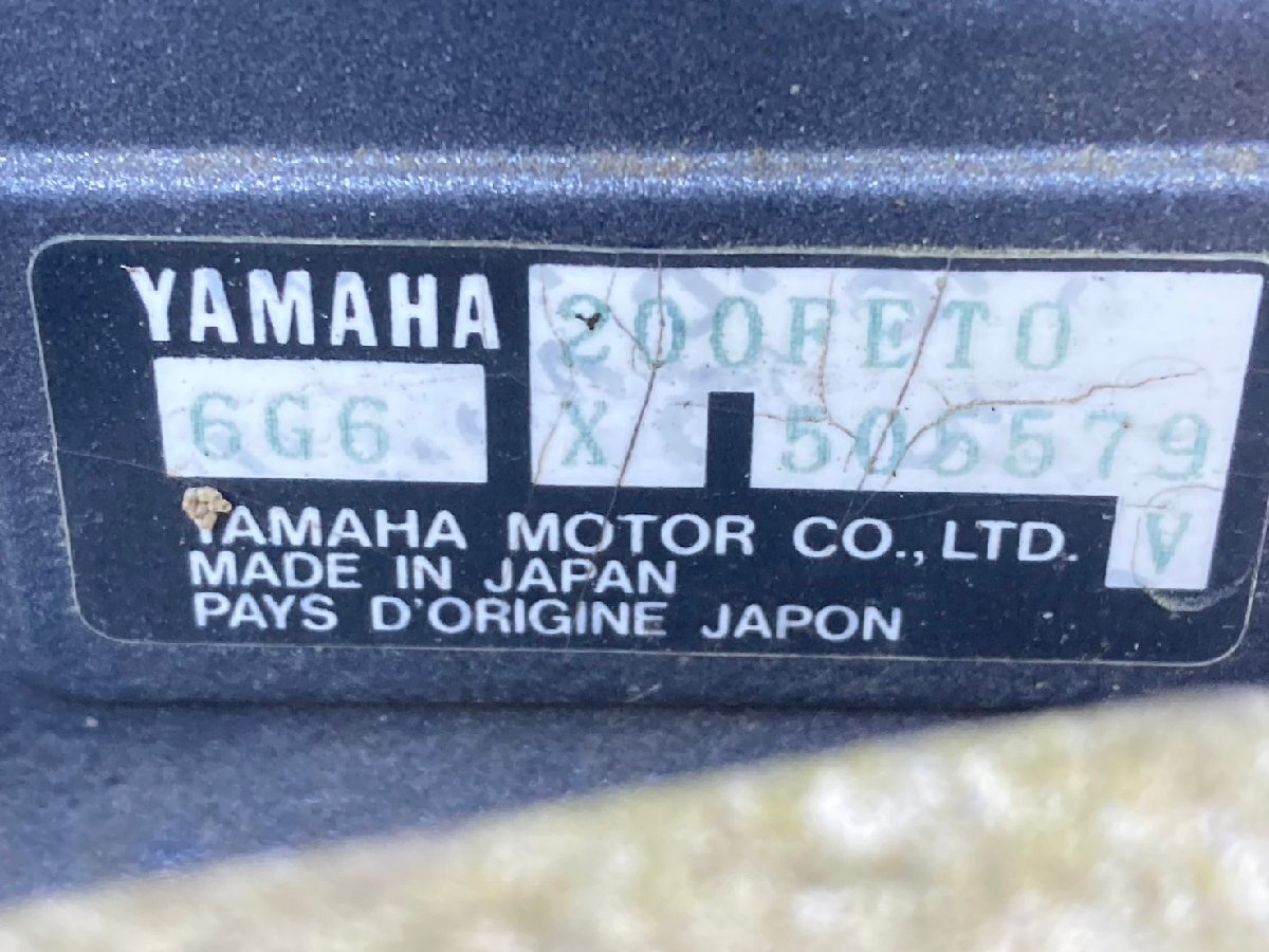 YAMAHA yamaha ヤマハ 2ストローク 200馬力船外機 実働品 X(UL YAMAHA yamaha ヤマハ 2ストローク 200馬力船外機 実働品 X(UL