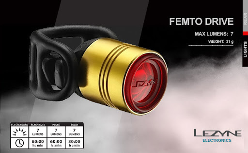 新品☆LEZYNE FEMTO DRIVE Rear ゴールド レザイン フェムト リア