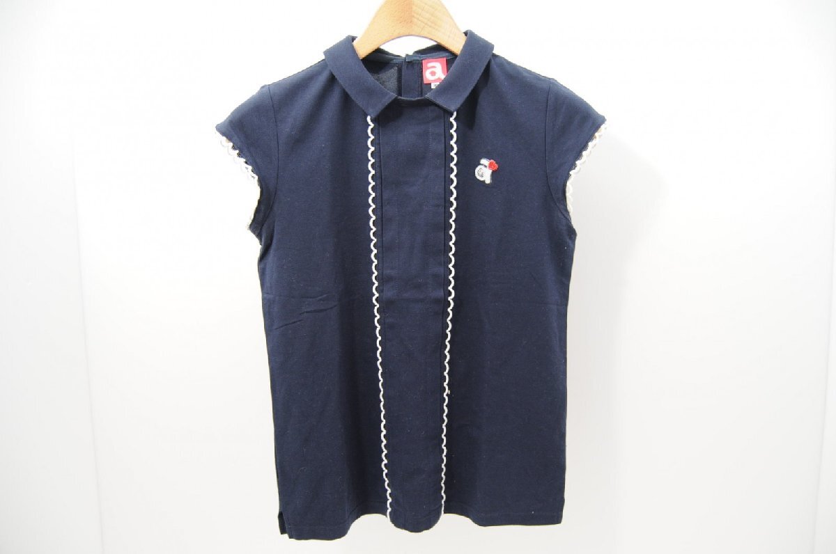 coco 中古 アルチビオ archivio レディース カットソー 38(M) 紺 ネイビー 襟付きシャツ ネコパケ発送可 65396