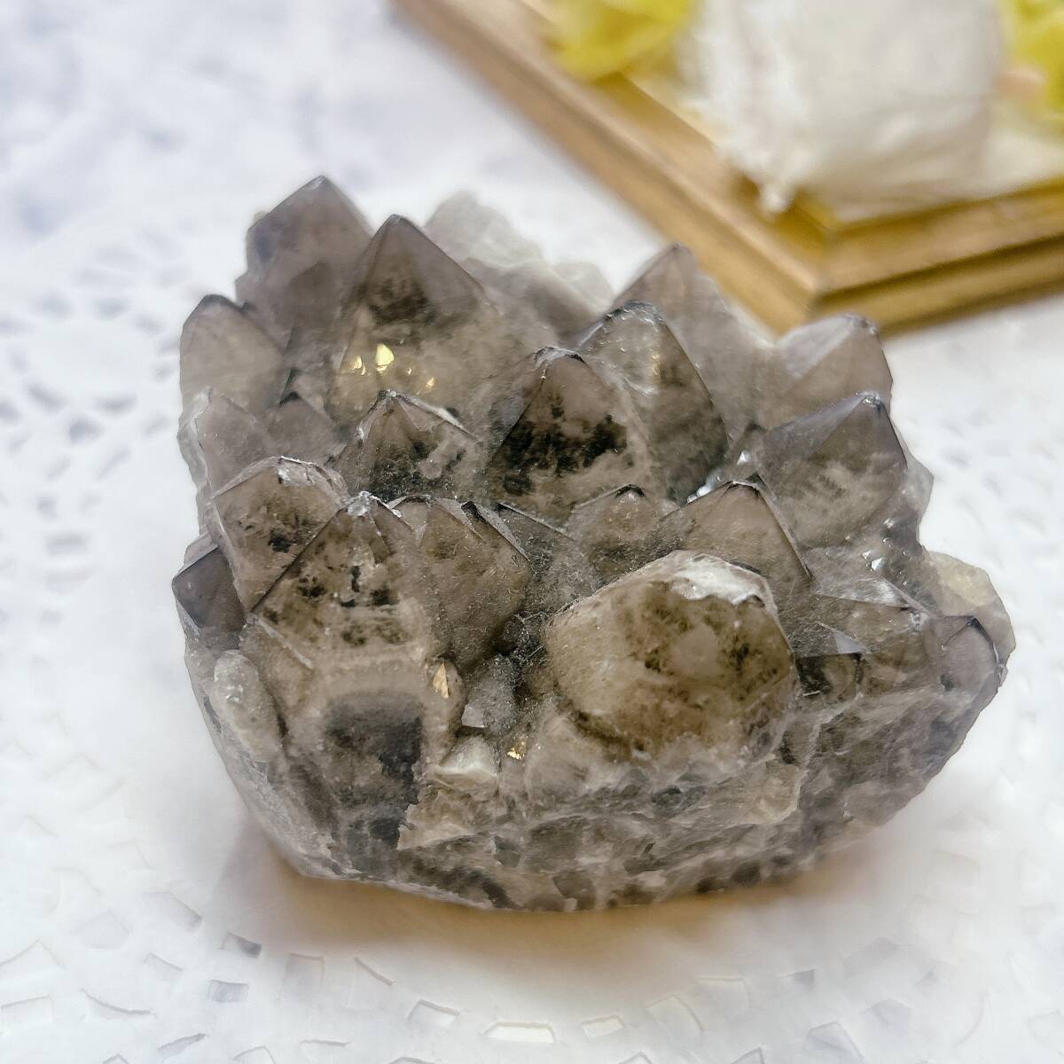 E11357】スモーキーファントム水晶 クラスター スモーキー E11357】スモーキーファントム水晶 クラスター スモーキー
