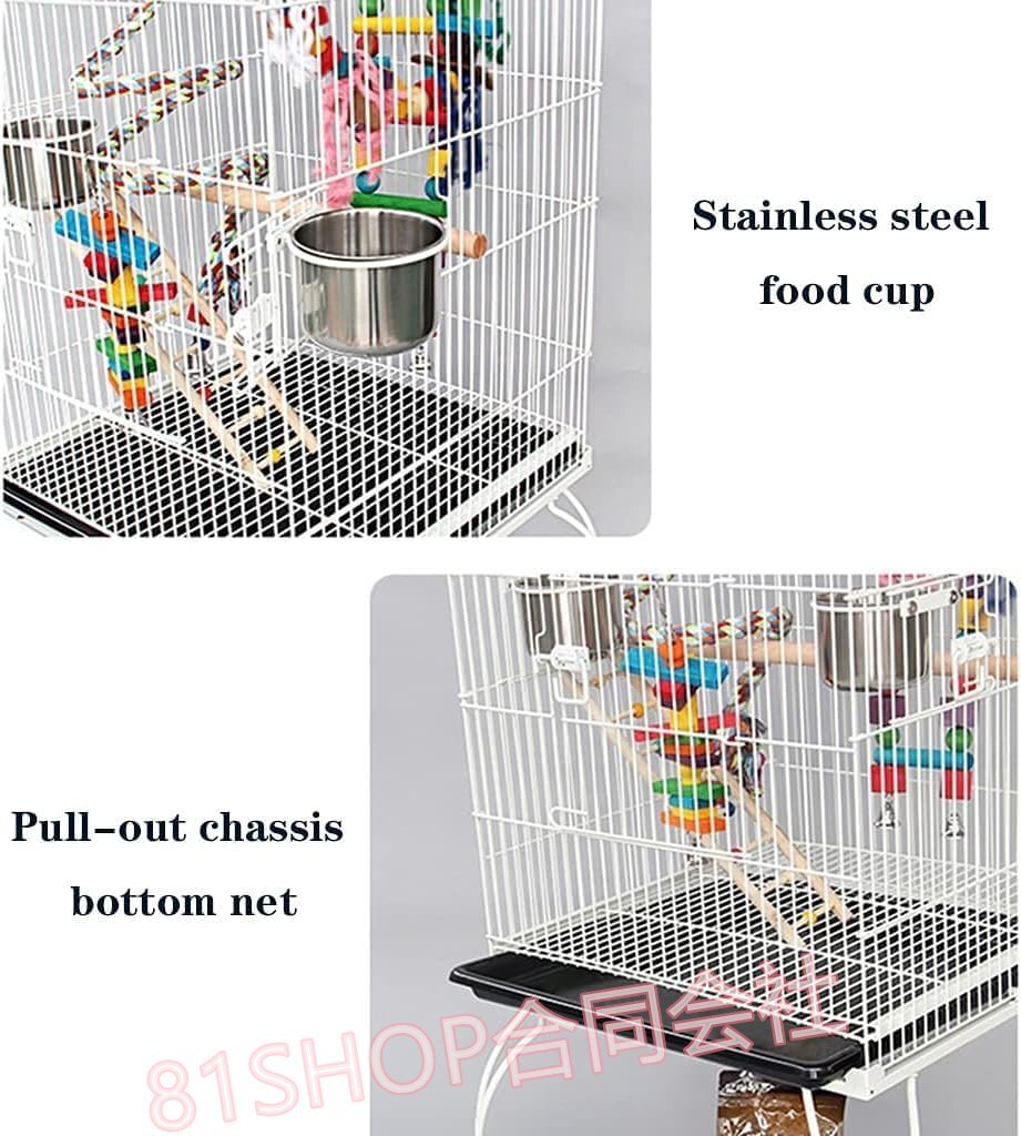 [81SHOP] клетка для птиц * клетка se регулирование длиннохвостый попугай /o черепаха длиннохвостый попугай / длиннохвостый попугай /kogane Mexico длиннохвостый попугай для ro(Color : белый, Size : 51*51*155cm) 51*51*15
