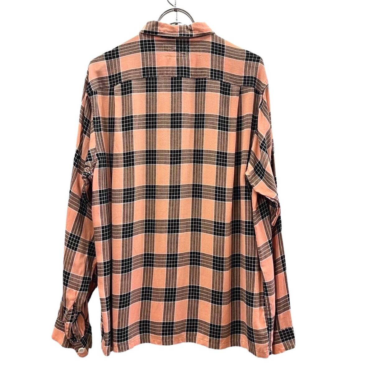 黒ピン 50s ビンテージ Wakefield オープンカラー レーヨン 黒ピン 50s ビンテージ Wakefield オープンカラー レーヨン