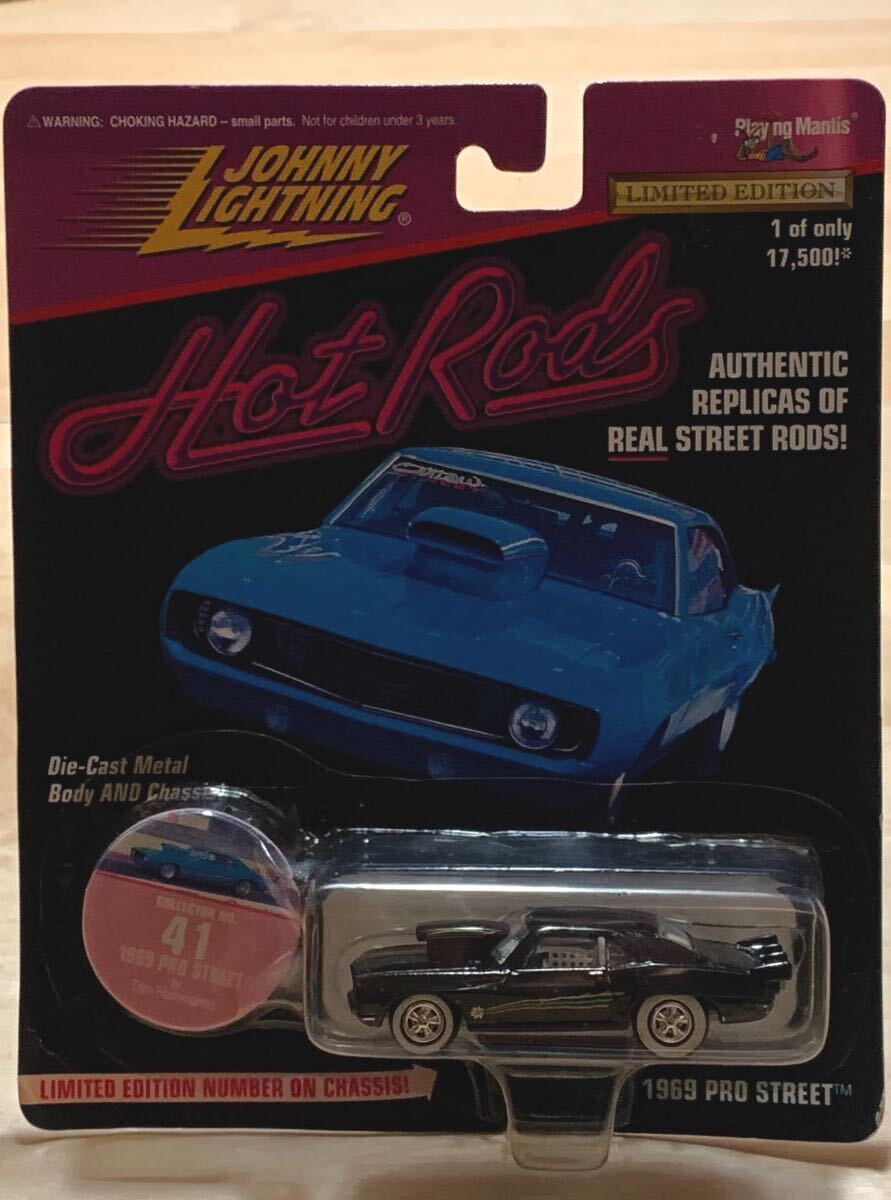 [ карта повреждение : нераспечатанный ] Johnny Lightning 1969 год Pro Street / 1969 PRO STREET [ черный ]