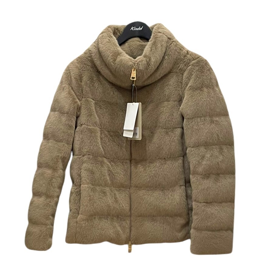 HERNO(ヘルノ) エコファー スタンドネック ダウンコートダウンジャケットPI1166D 12354 サイズ：40/S 商品番号:8068000117397