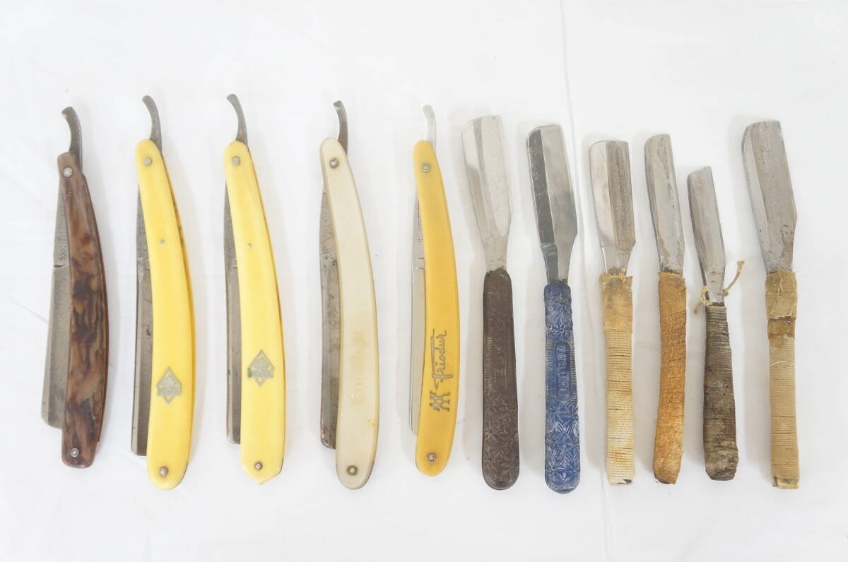 ④ J.A.HENCKELS ヘンケルス SOLINGEN ゾーリンゲン 他 西洋剃刀 日本剃刀 カミソリ 11点 まとめてセット 理容 床屋 0611276011