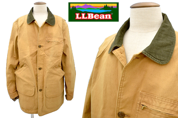 格安SALEスタート! キャンバス キャメル ヴィンテージ USA製 アメリカ エルエルビーン★80s A-4804★L.L.Bean ダック ジャケットL ハンティング フィールド 男性用