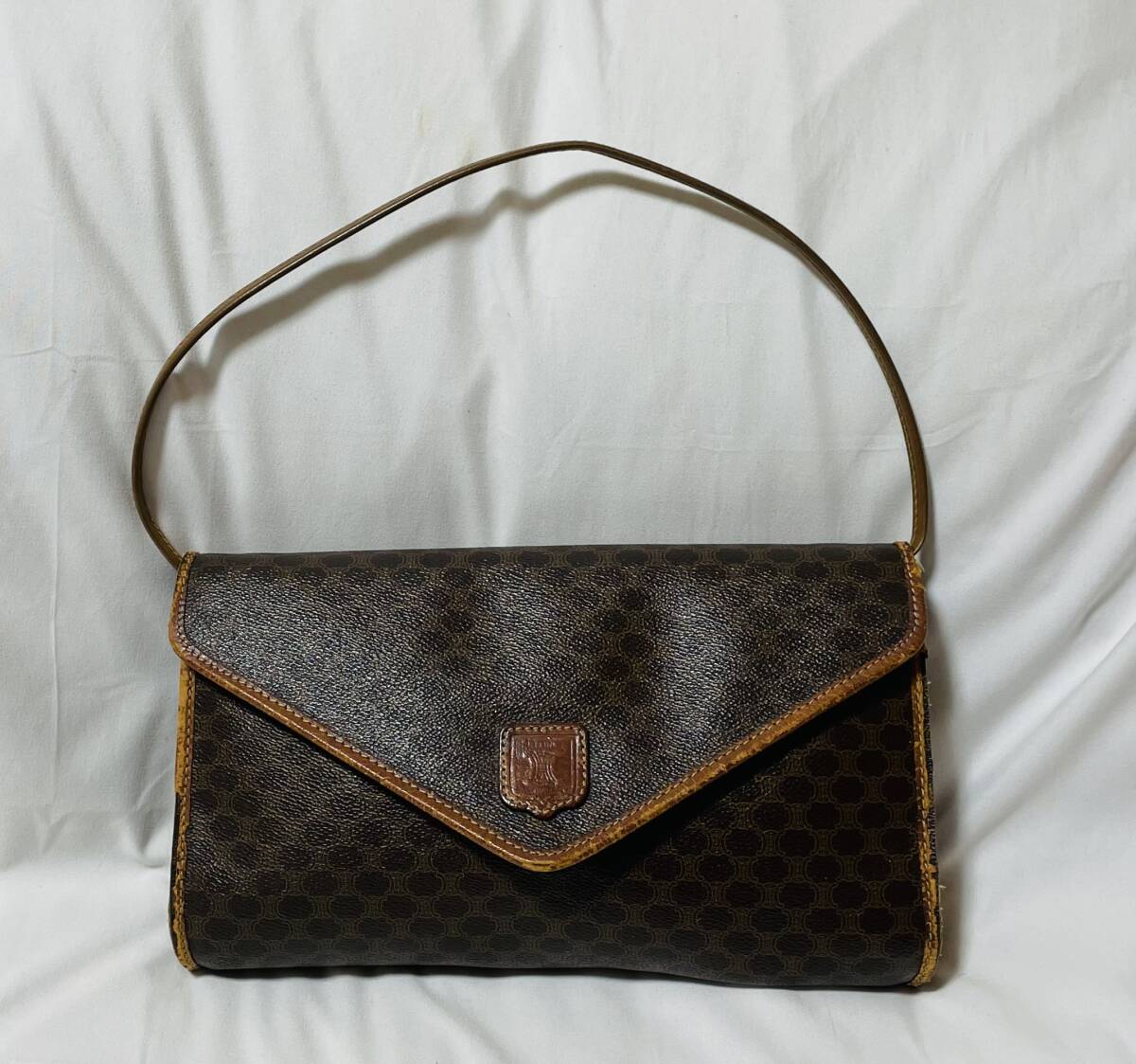!_ Италия производства Vintage Celine CELINE Macadam рисунок Trio mf2WAY ручная сумочка клатч 