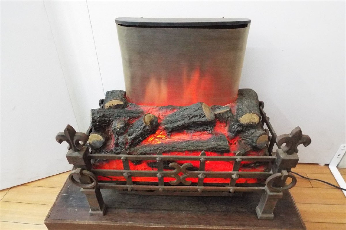 ☆ 引取可 ☆ RADIATION SUNHOUSE 焚き火風 暖炉風 温風ヒーター 中古 現状品 # 241207M4943