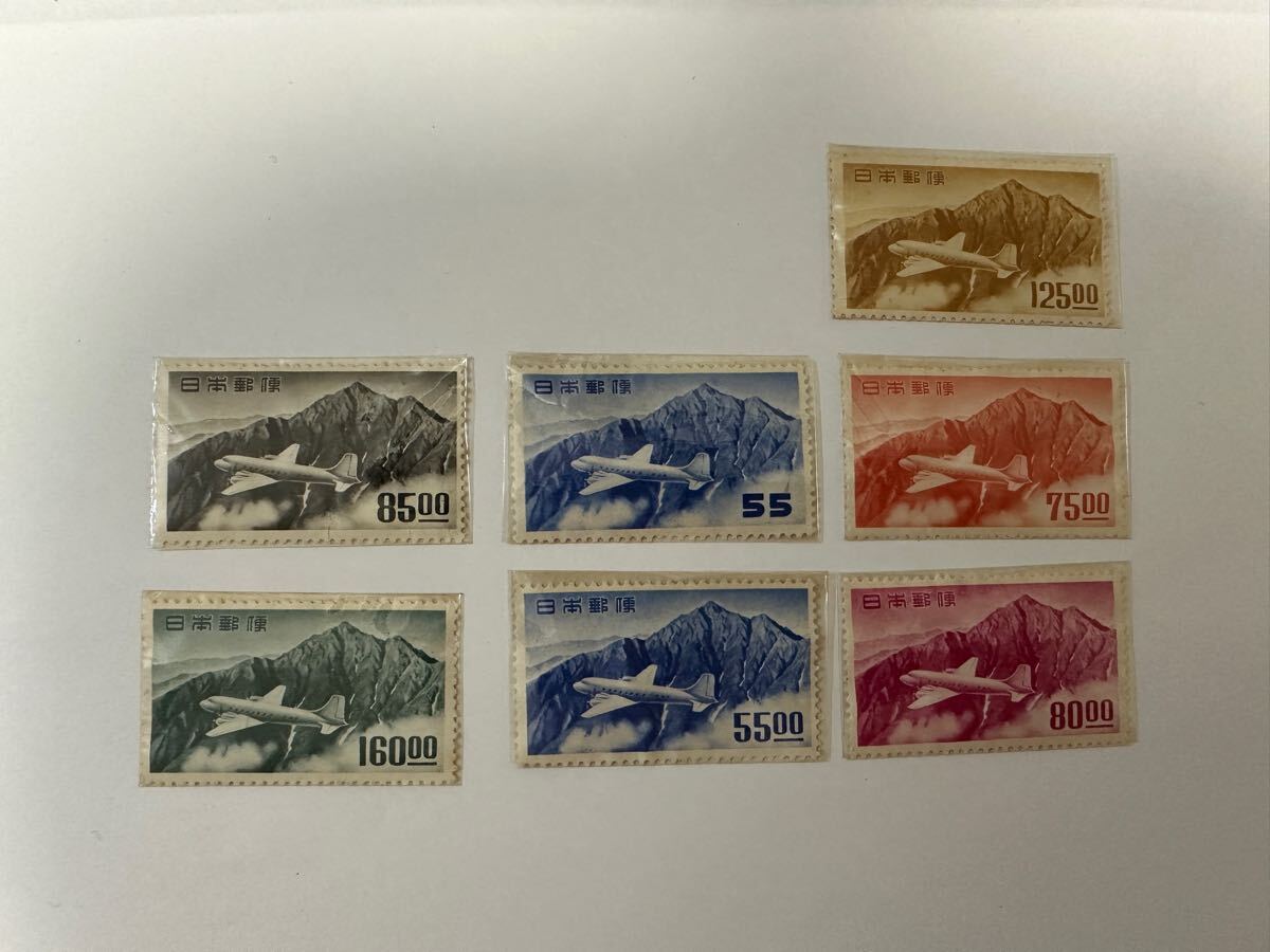 【激レア※希少】立山航空切手銭位6種完 ＋ 55円切手 